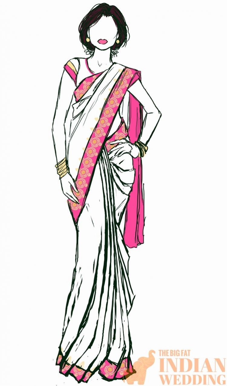 Индийский костюм рисунок