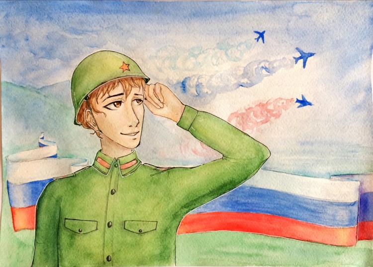 Защитник Отечества рисунок