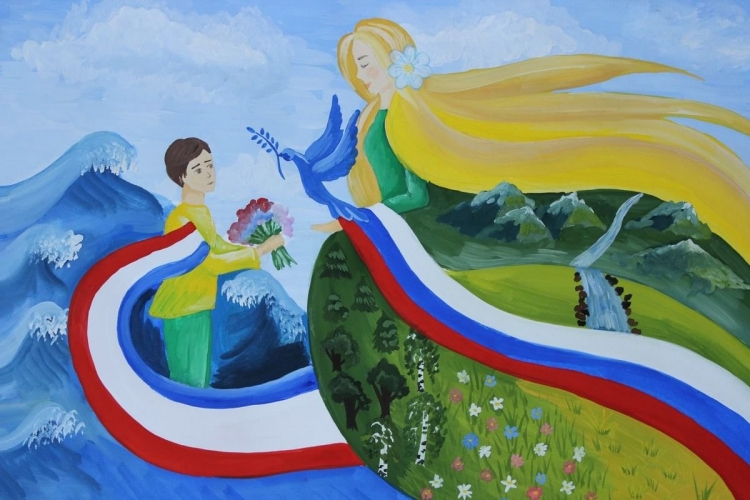 Рисунок на патриотическую тему