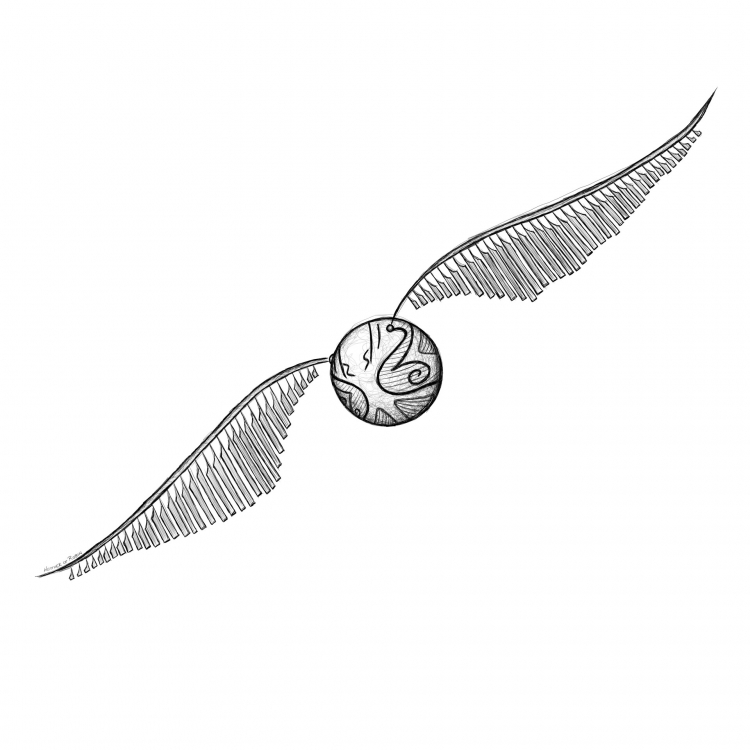 How to draw a Golden Snitch 