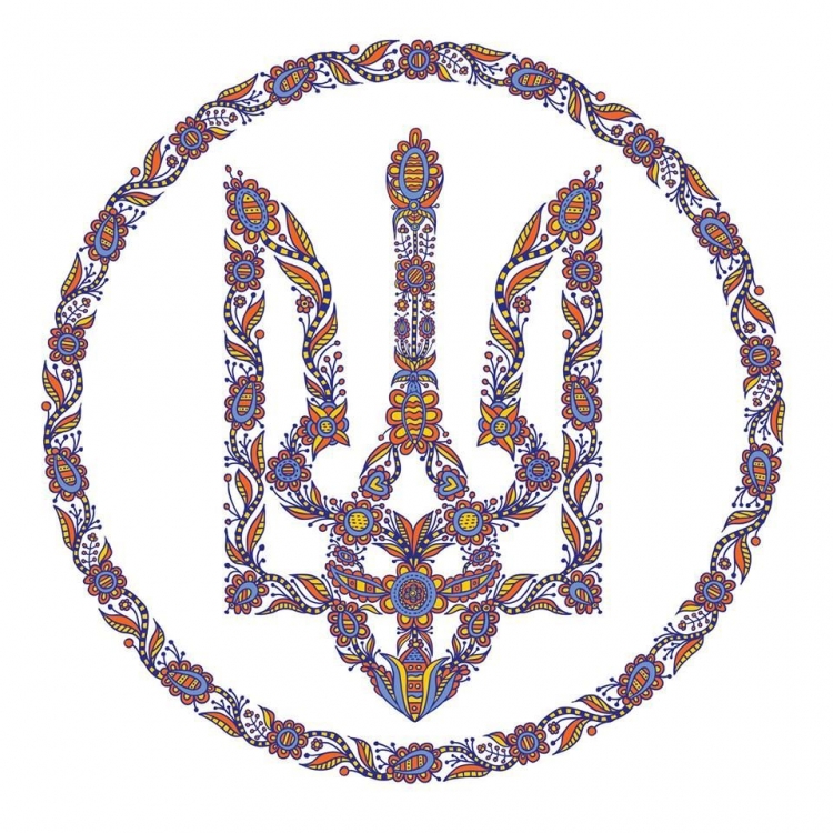 Флаг Украины в ладонях