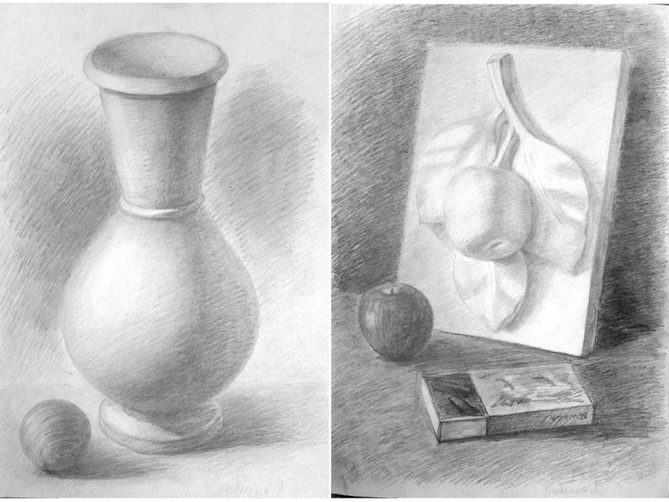 Натюрморт рисунок карандашом
