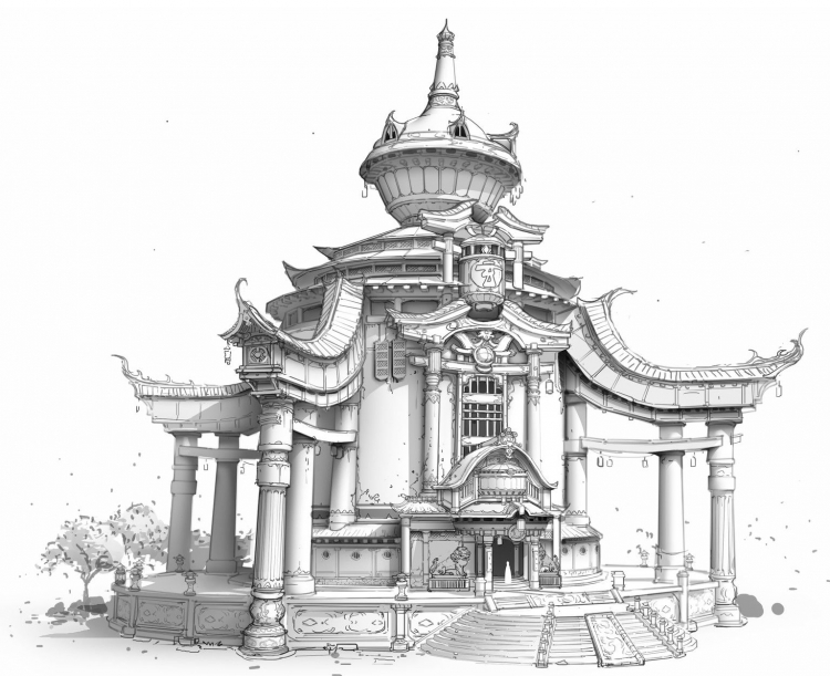 Архитектура китая рисунок