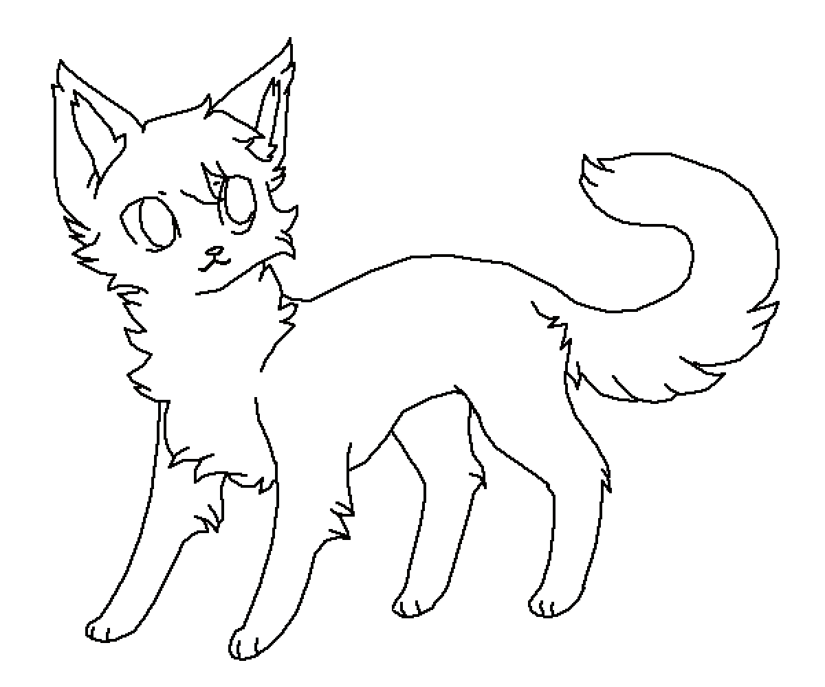 Расраски Коты воители распечатать бесплатно | Cat sketch, Drawing base, Warrior cats