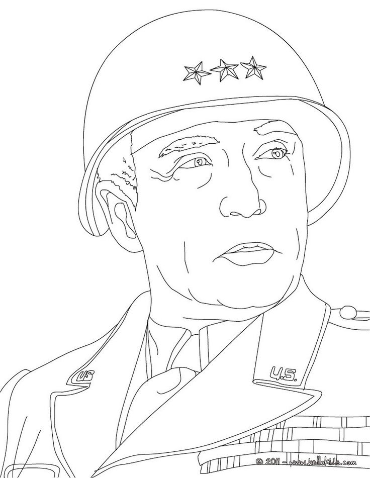 Ветеран раскраска