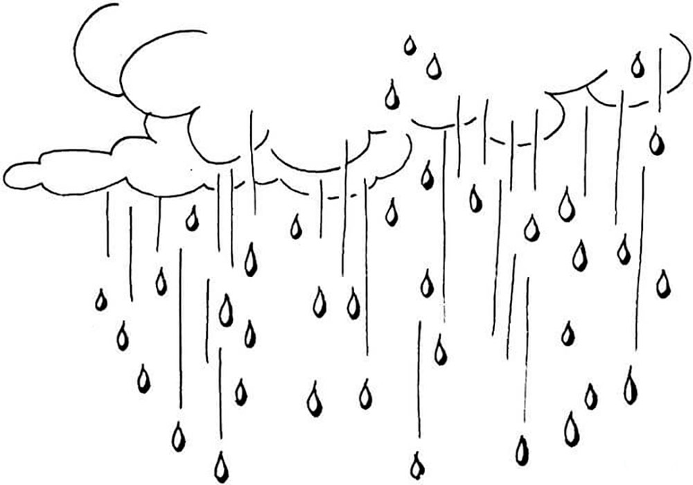 Дождь рисунок раскраска - 71 фото