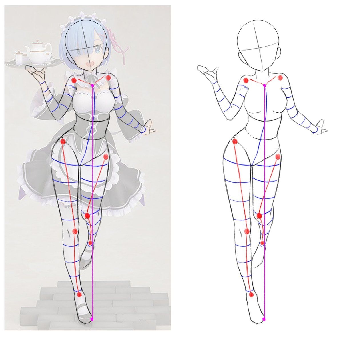 анатомия тела из аниме (89) фото
