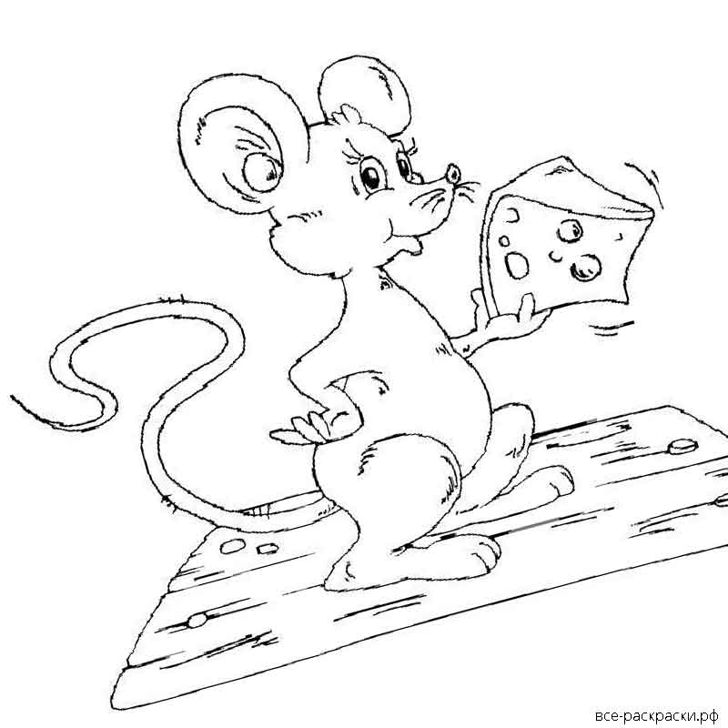 Раскраска Сказка о глупом мышонке