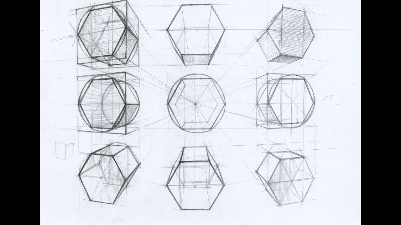 Рисование фигур карандашом поэтапно геометрических - 62 фото