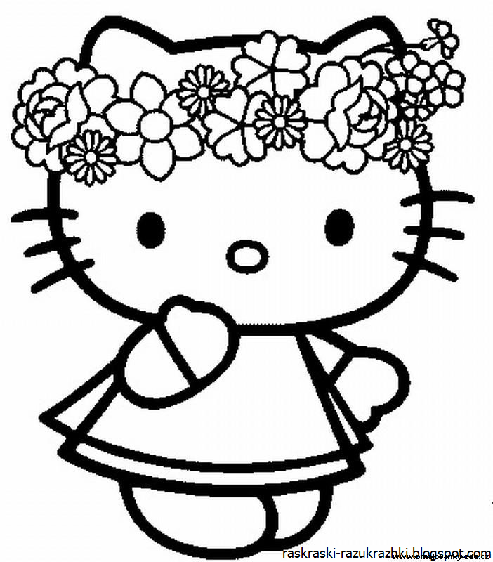 Раскраски для девочек распечатать бесплатно, принцессы, цветы, котята и другие персонажи