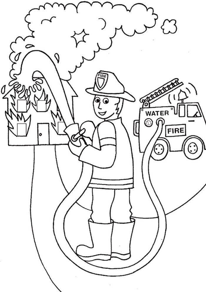 Раскраски по пожарной безопасности в детском саду