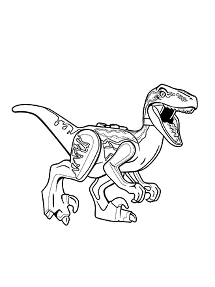 Велоцираптор (Velociraptor) динозавр | Раскраска: 13 разукрашек