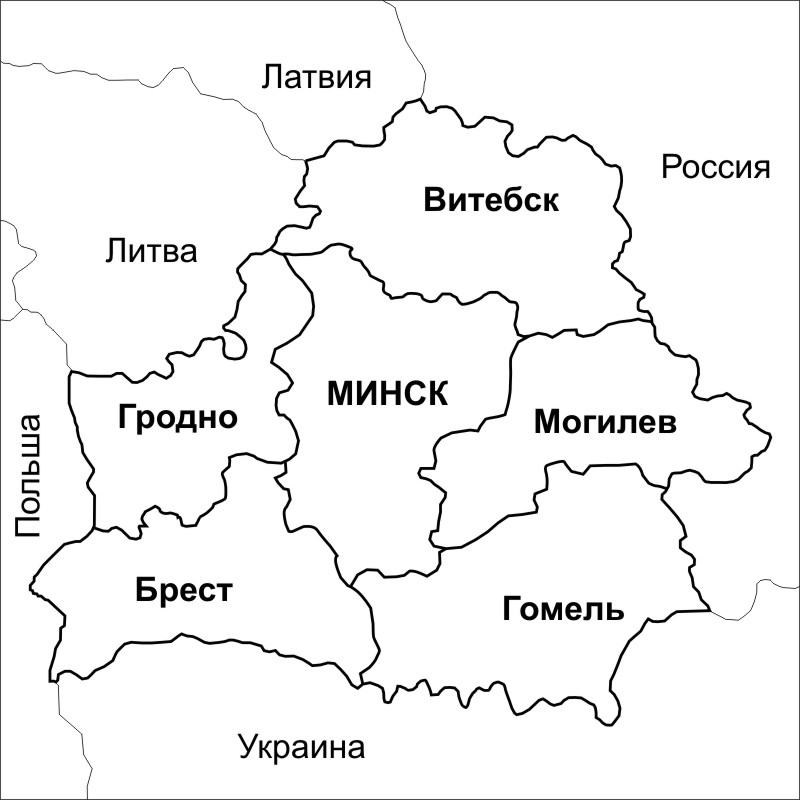 Фотообои Карта Беларуси