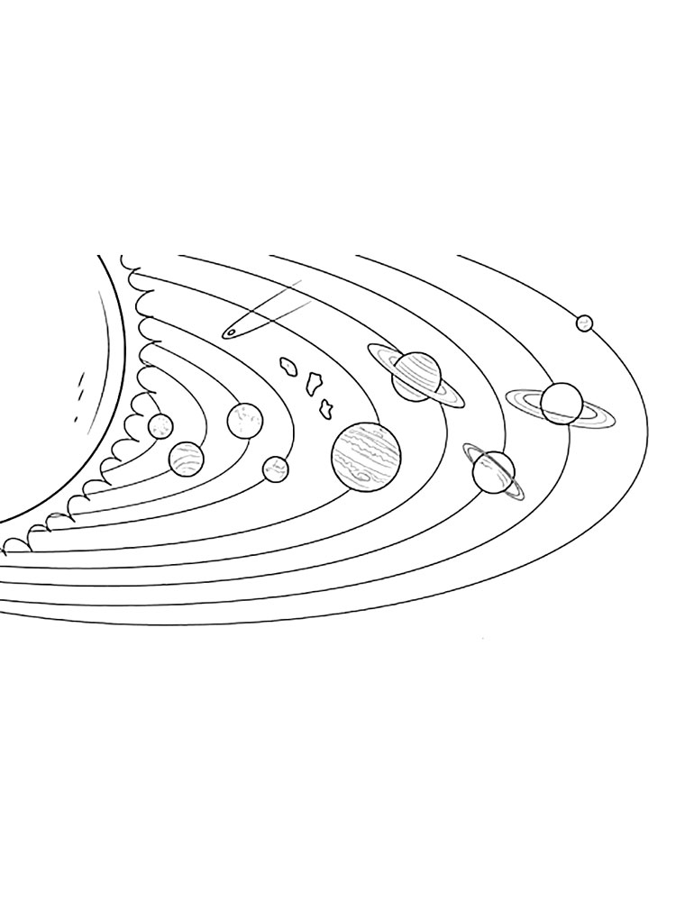 Познавательная раскраска «Солнечная система»