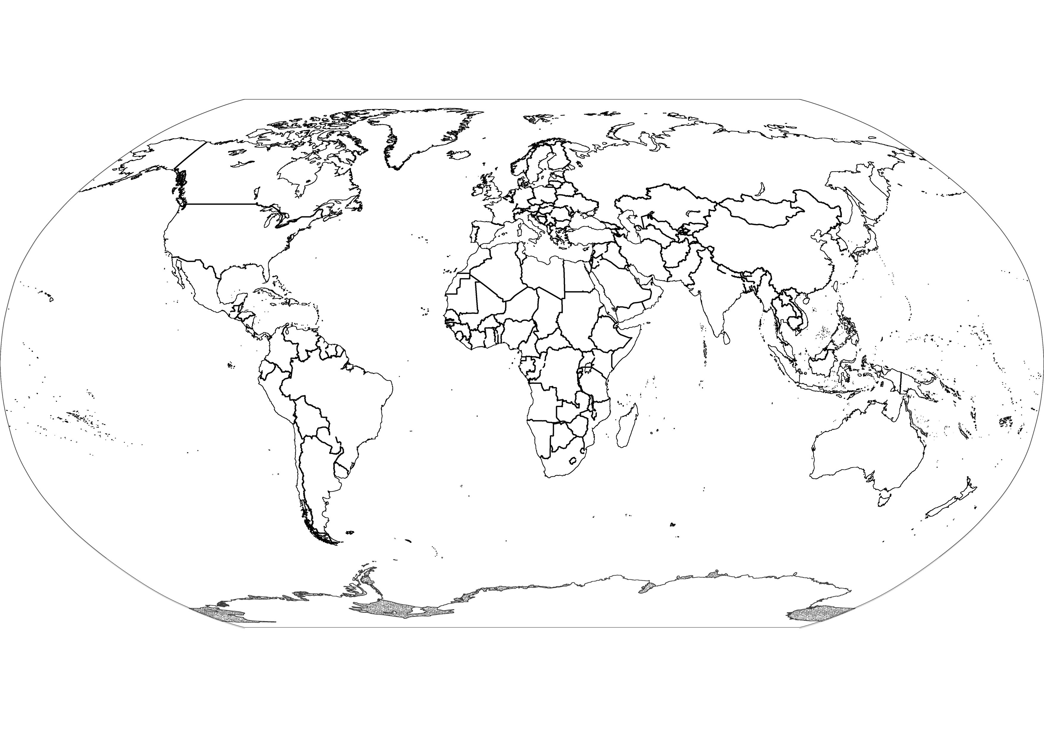 Политическая карта мира раскраска - 28 фото