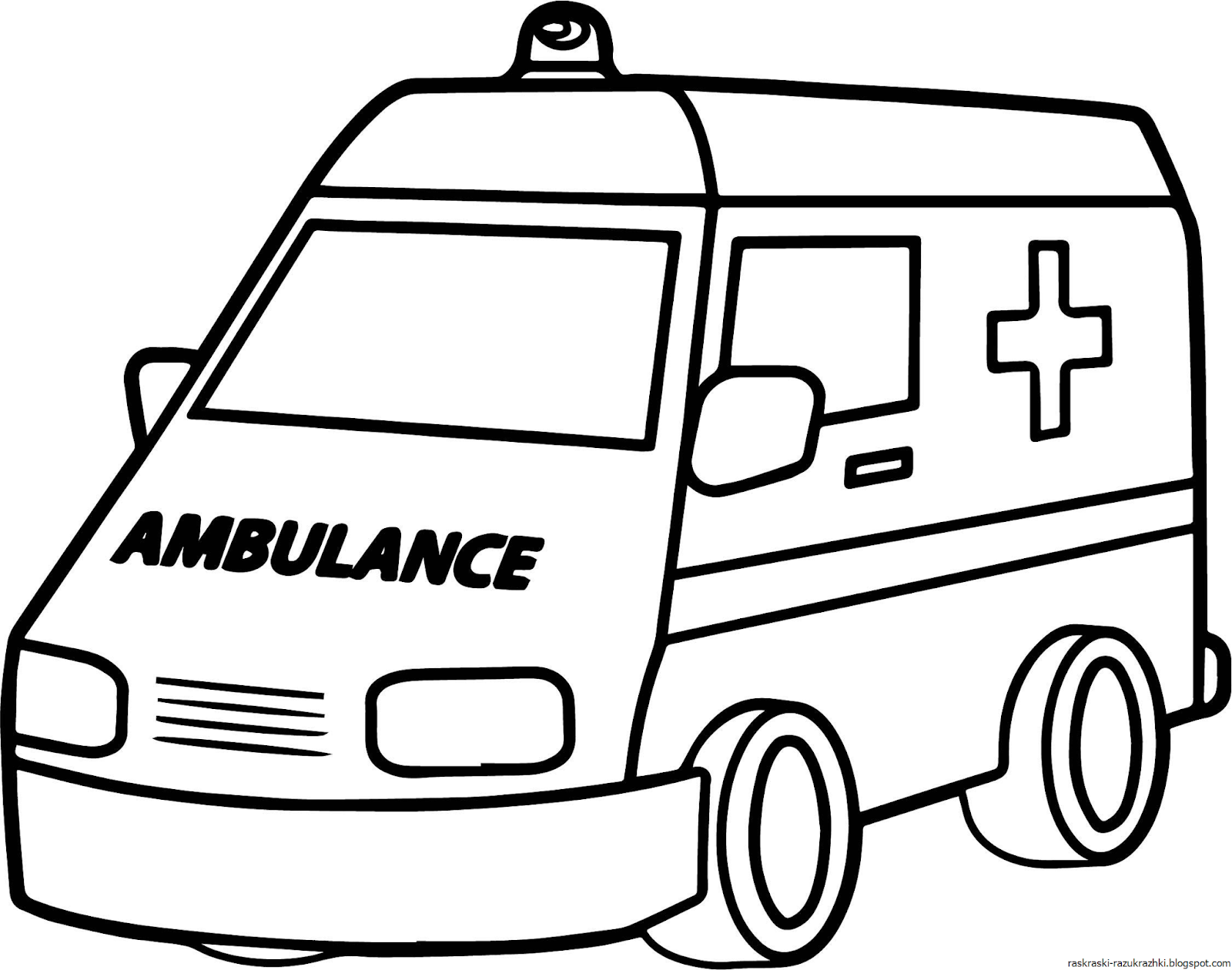 Раскраска Машины скорой помощи