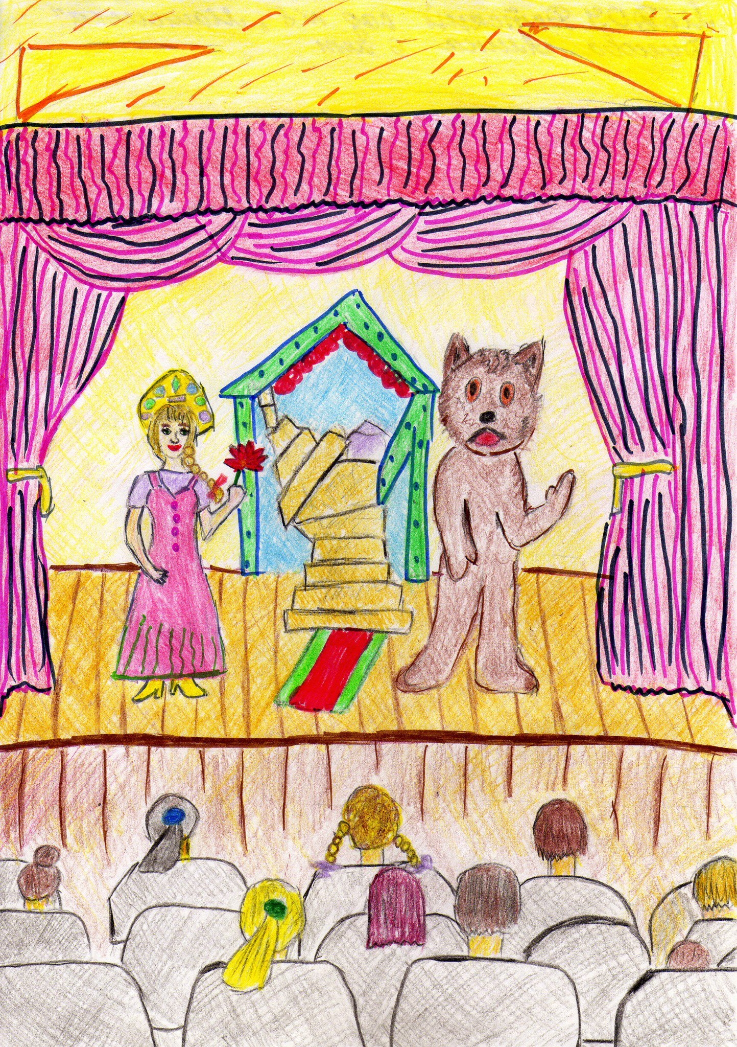 Картинки для сценки. Рисунок на тему театр. Рисование на тему театр. Детские рисунки на тему театр. Иллюстрации детского театра для детей.