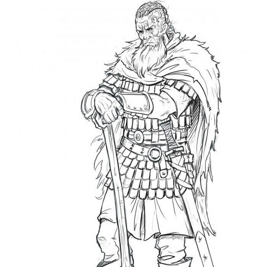 Как нарисовать кельтского воина — Пошаговые уроки рисования