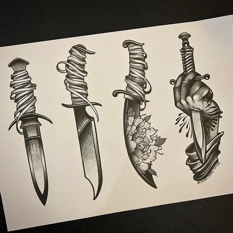 Нож рисунок