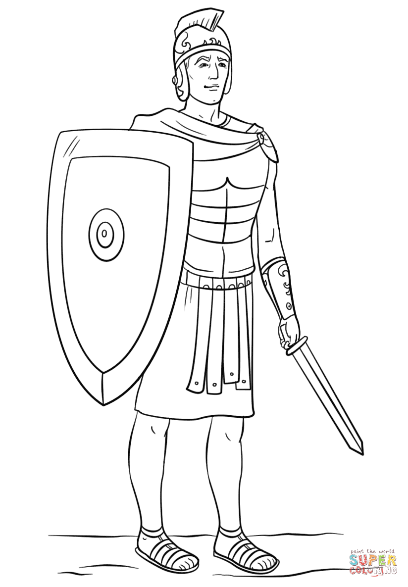 римский воин рисунок