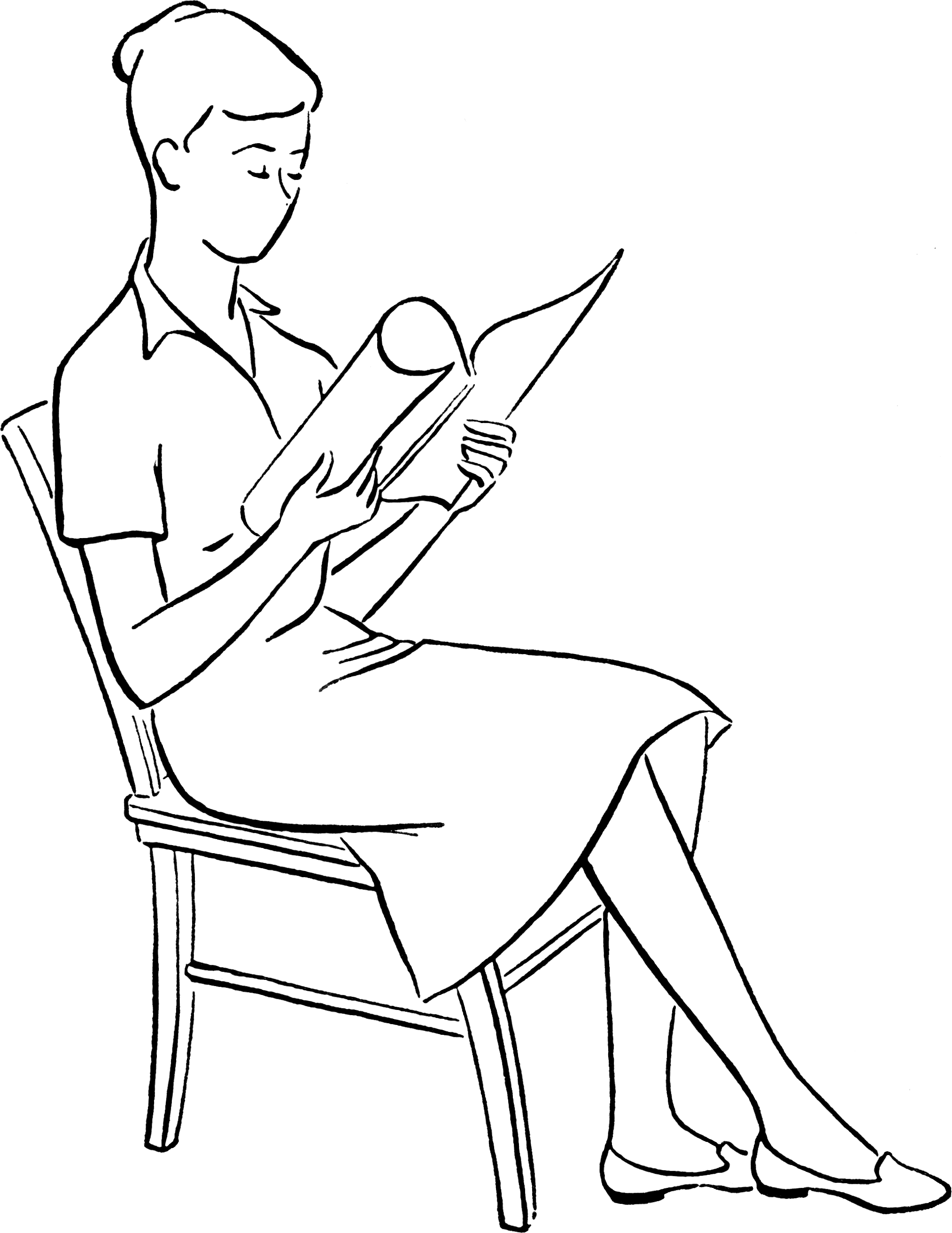 Как нарисовать человека сидящего на стуле - 16 фото