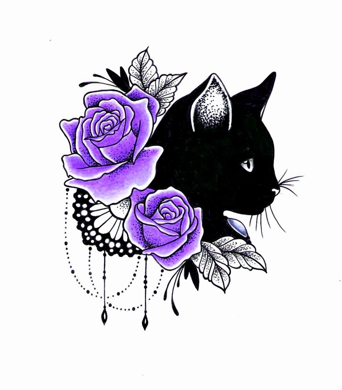 Эскизы татуировок кошка: красивые фото и идеи для татуировки