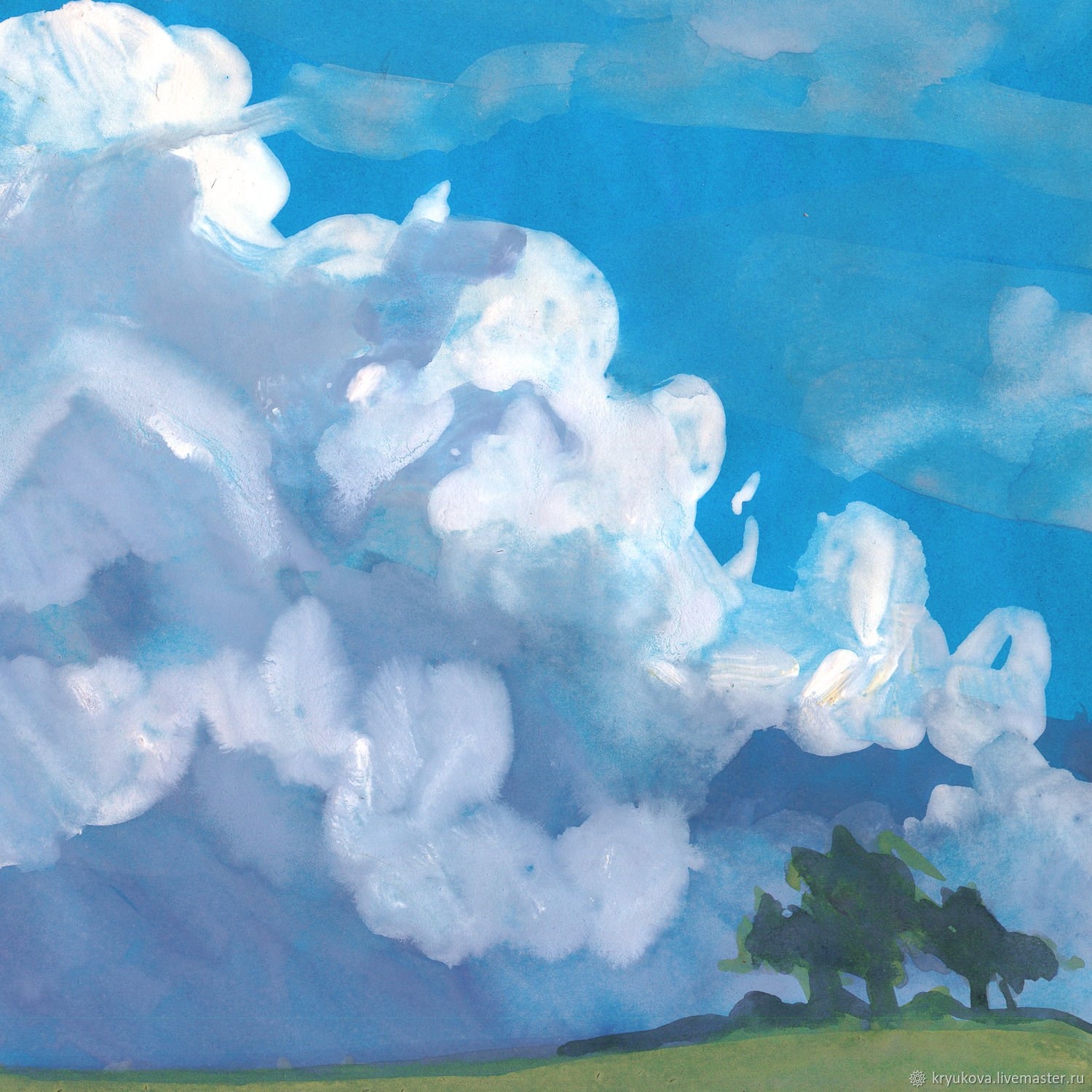 Картинки нарисованное небо. Облака живопись. Облака акварелью. Небо гуашью. Рисование облаков.