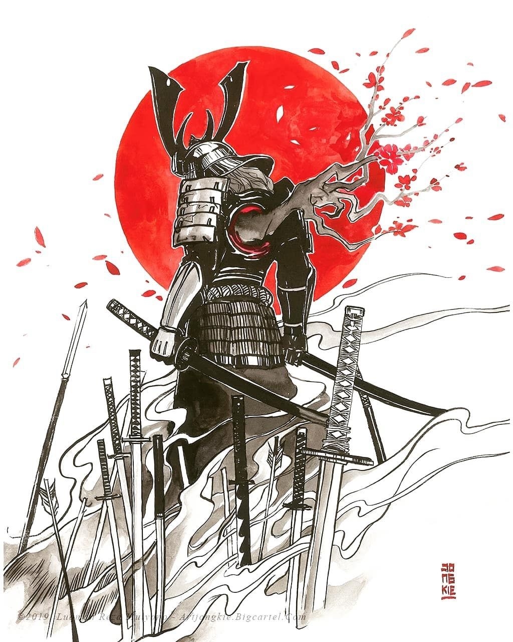 Samurai tattoo: изображения без лицензионных платежей