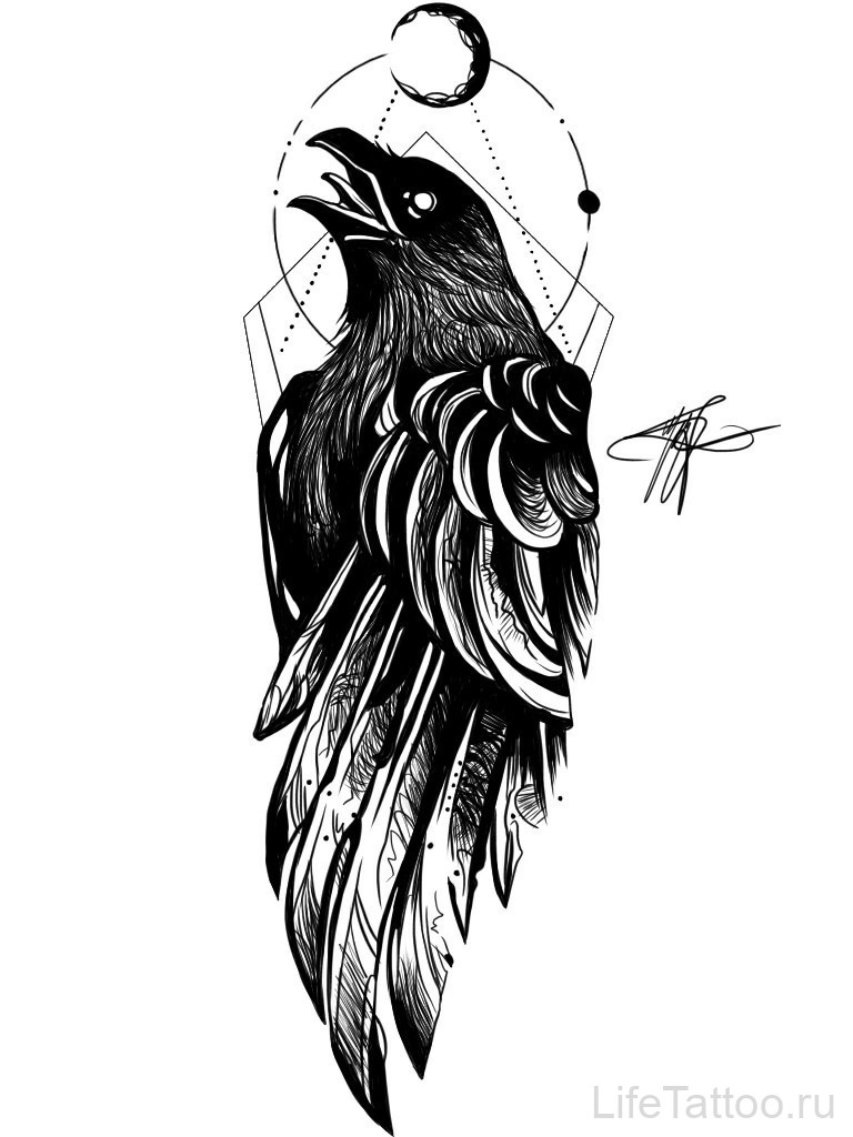 Вдохновленные Викингами: 34 татуировки скандинавского ворона