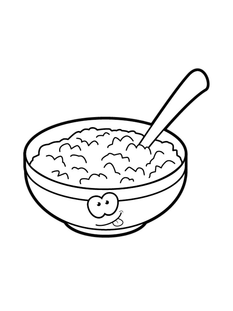 Как нарисовать тарелку с кашей