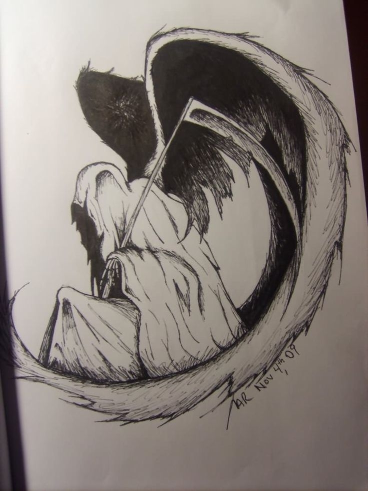 Рисунки для срисовки смерть