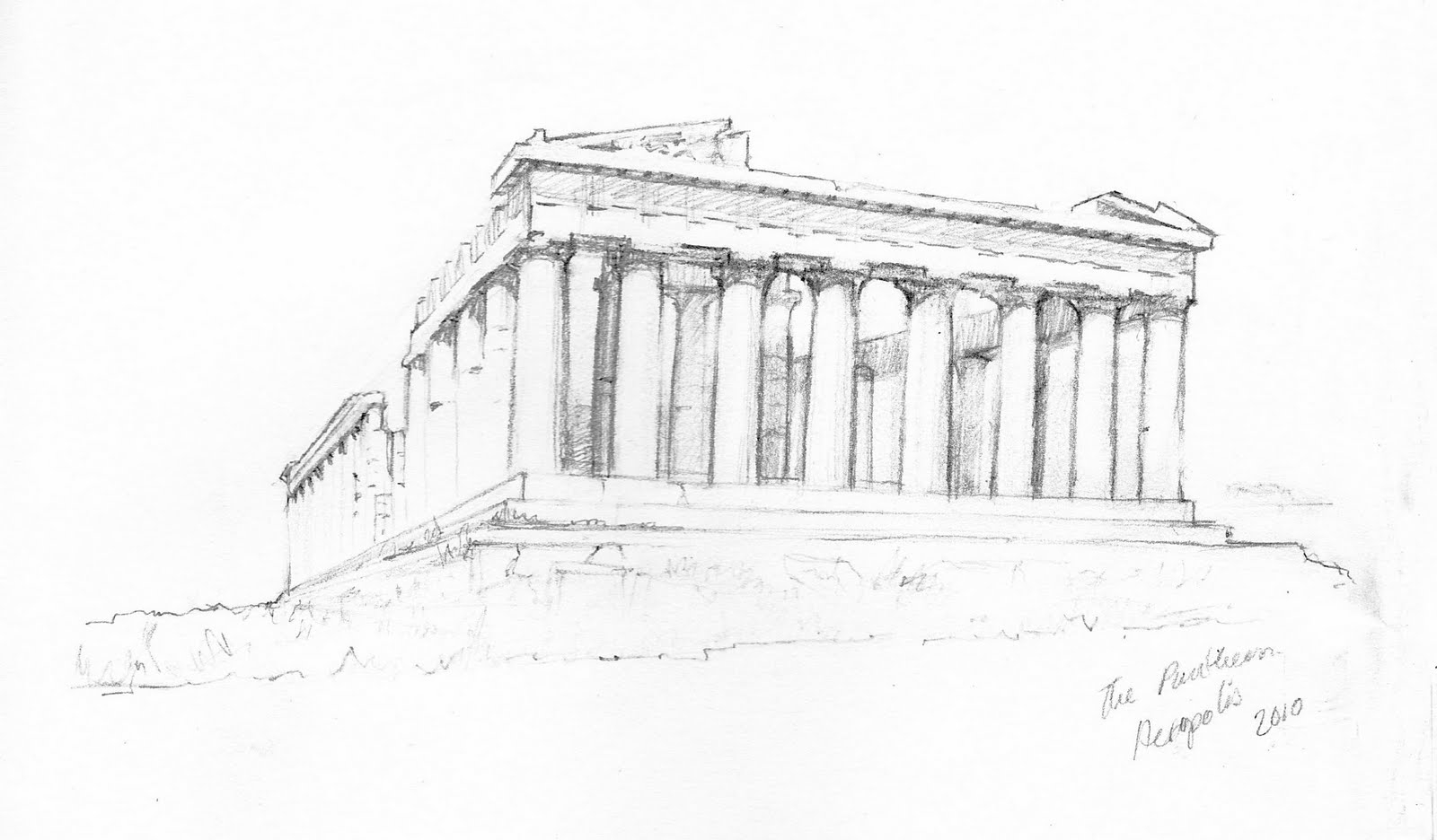Как нарисовать древнегреческий храм Парфенон. Рисуем Древнюю Грецию вместе