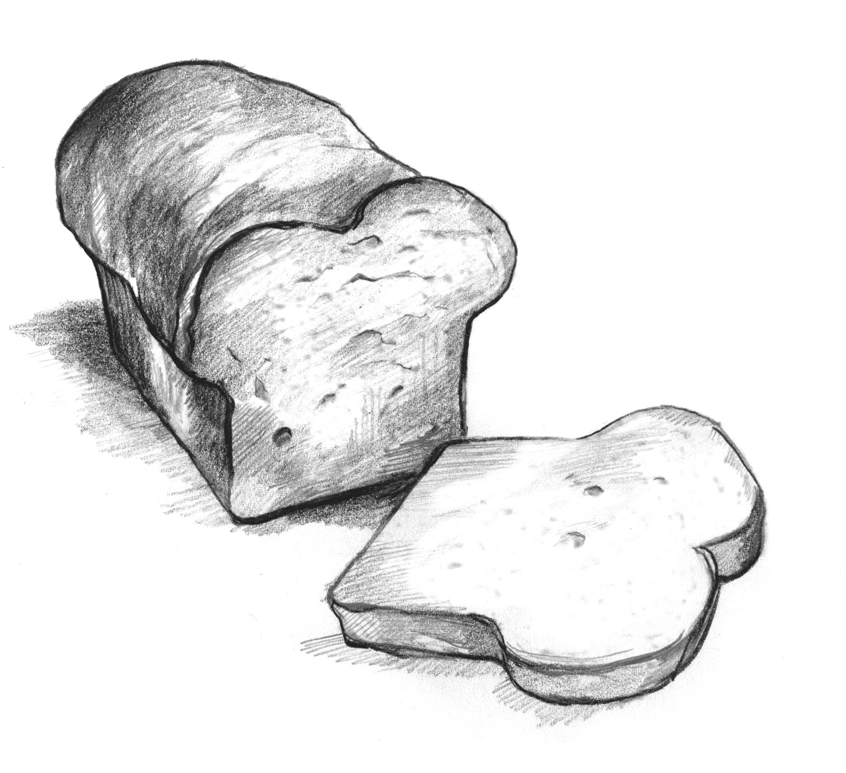 Как нарисовать Хлеб поэтапно 3 урока