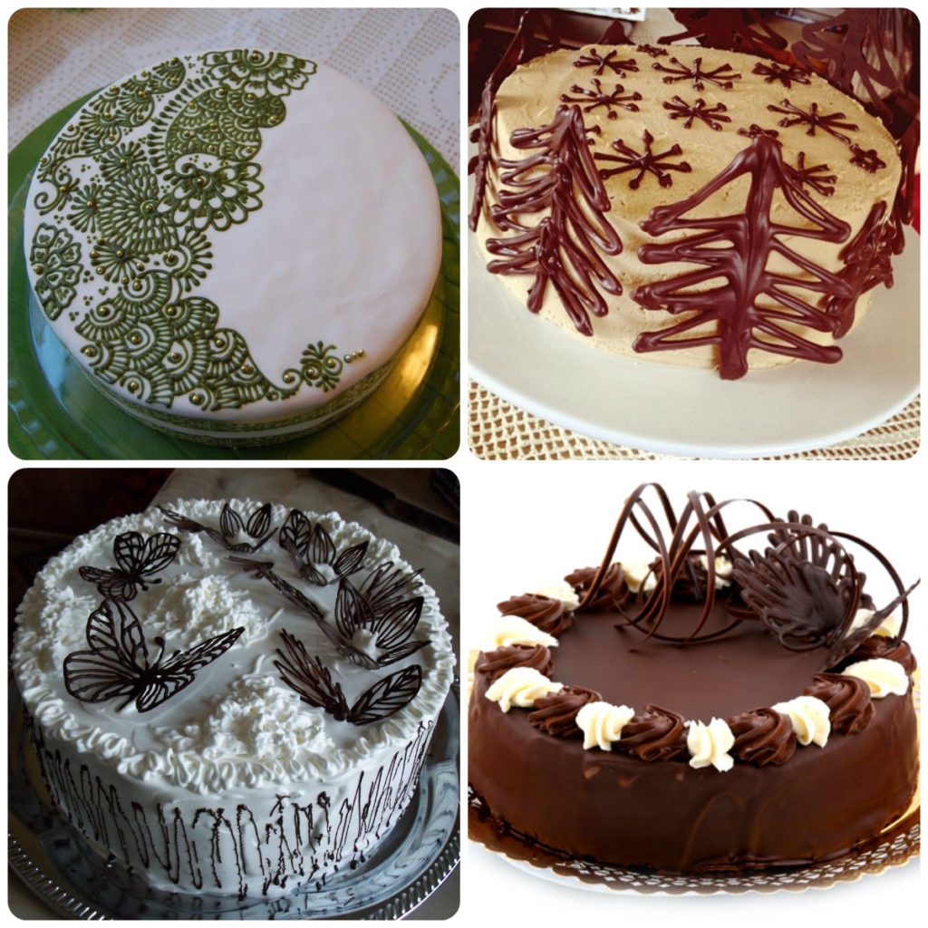 Интересные украшения торта из шоколада