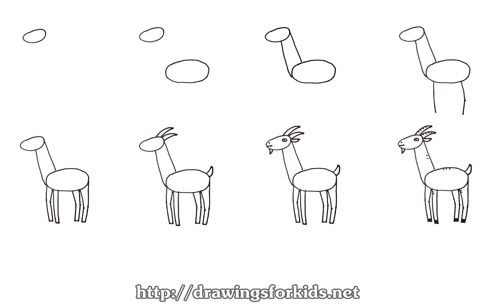 Урок для детей: как нарисовать козу