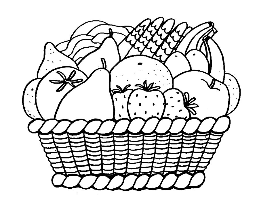 Корзина с овощами детский рисунок (ФОТО)