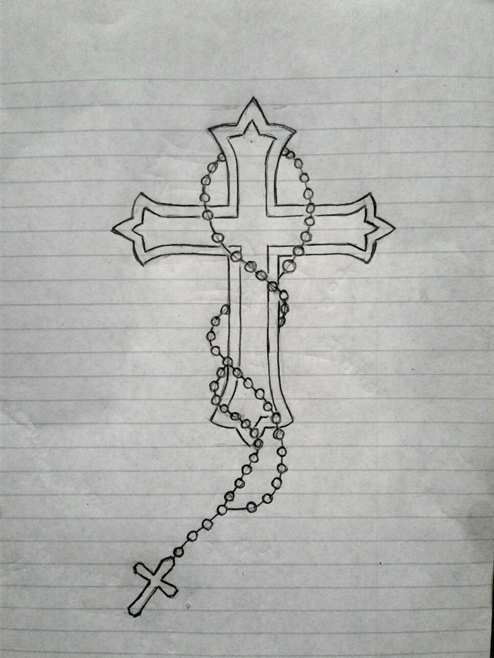 как нарисовать христианский крест / LetsDrawIt