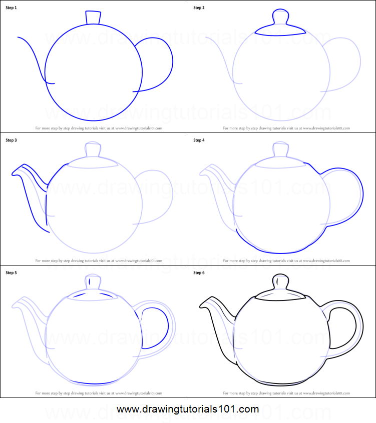 Идеи для рисунка чайного сервиза карандашом