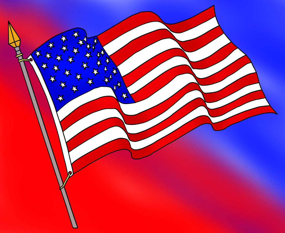 Раскраска Флаг США и шляпа — Раскраски для детей печать онлайн