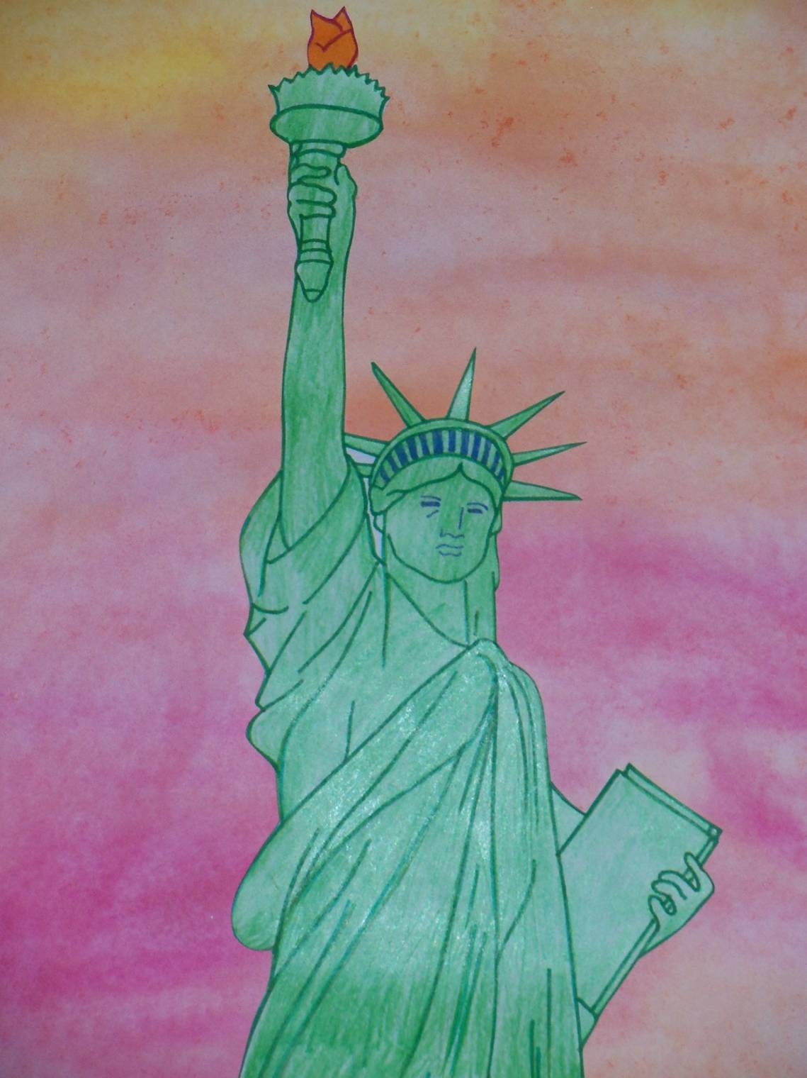 Статуя свободы детский рисунок - 54 фото