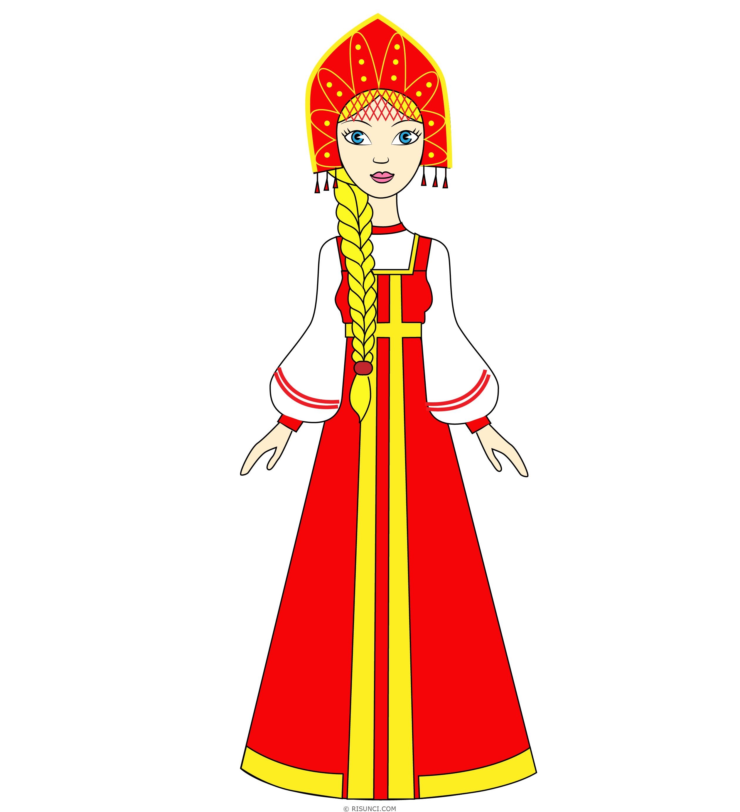 Идеи рисунков для русского народного костюма