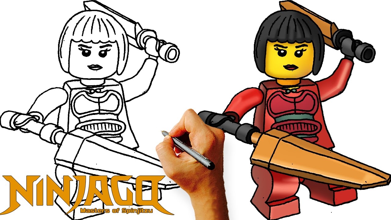 Как нарисовать Лего ниндзя Го