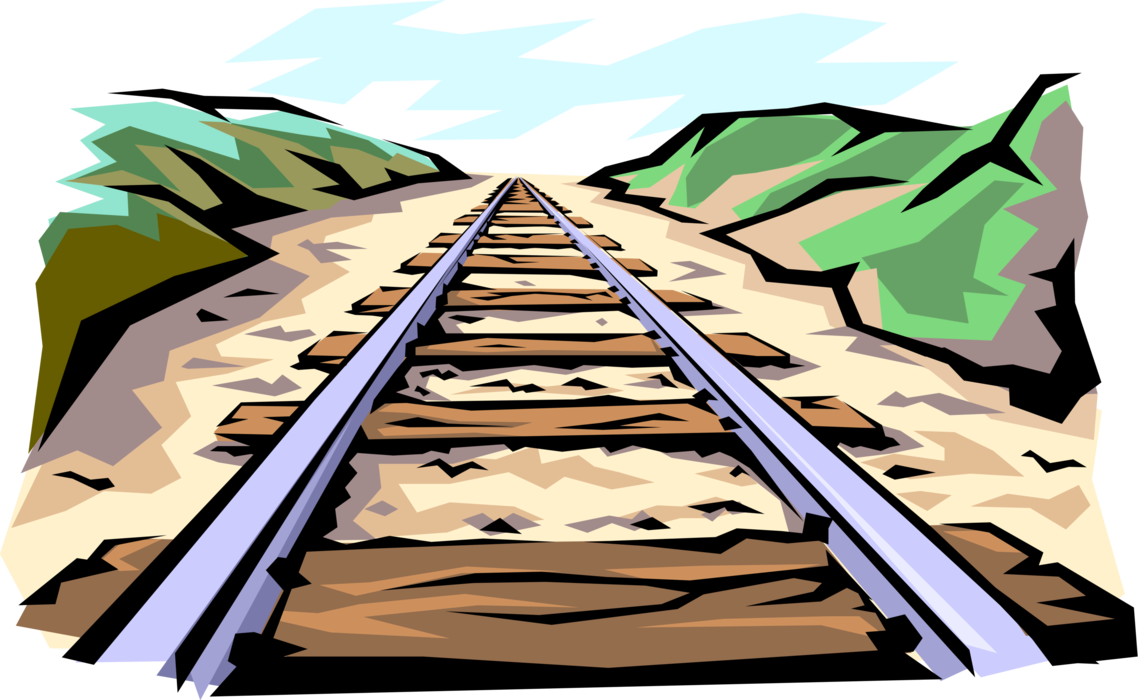 3 класс железных дорог. Железная дорога, мультяшная. Рельсы мультяшные. Железнодорожный путь на белом фоне. Дорога рисунок.