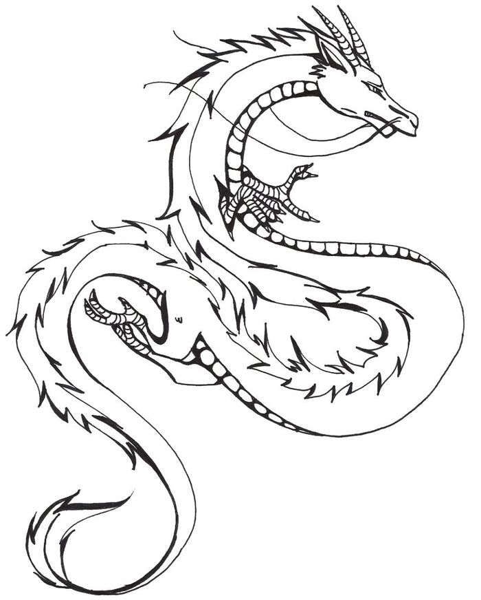 Как нарисовать японского дракона