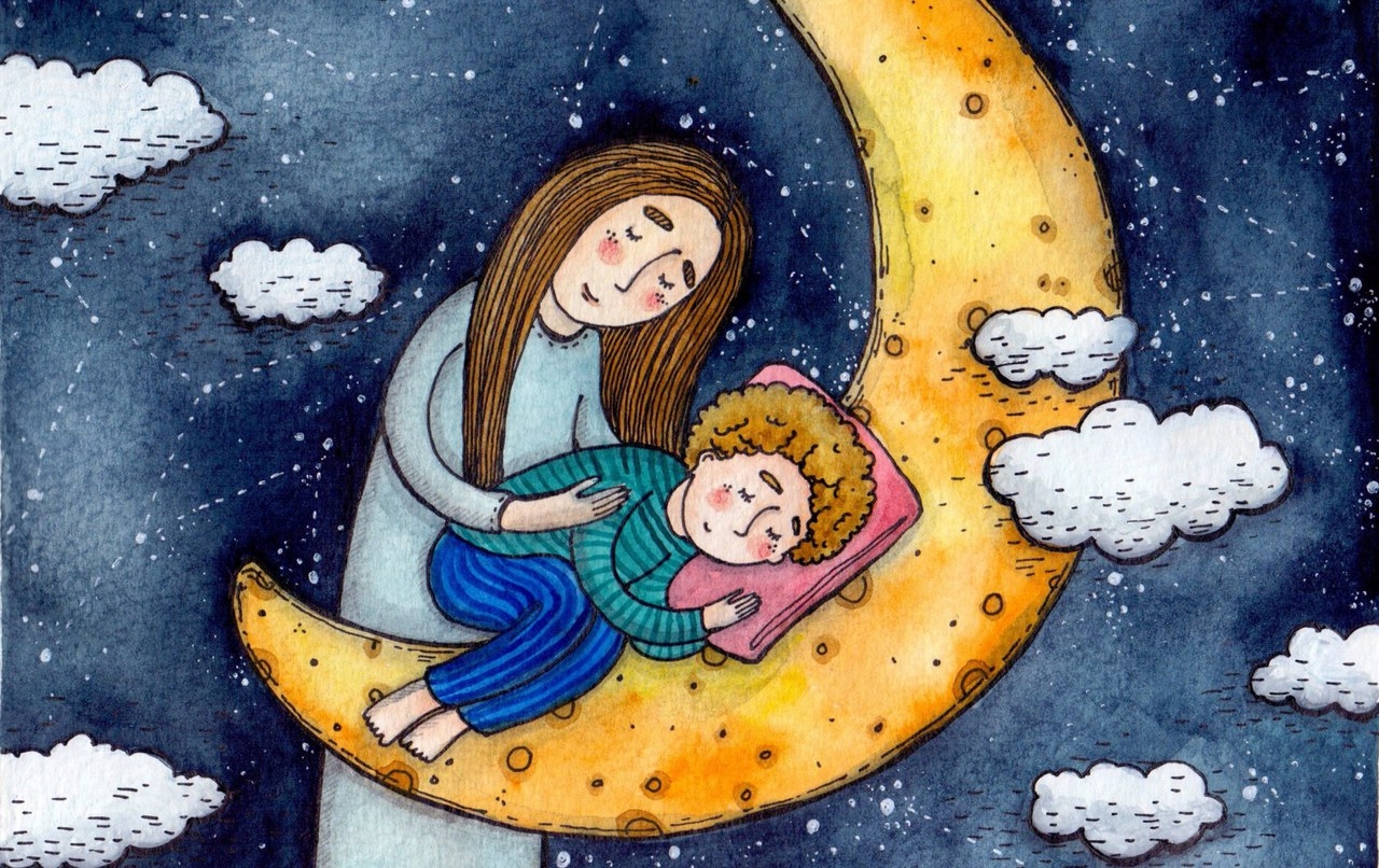 Иллюс�трация Колыбельная для Солнышка в стиле детский | Illustrators.ru