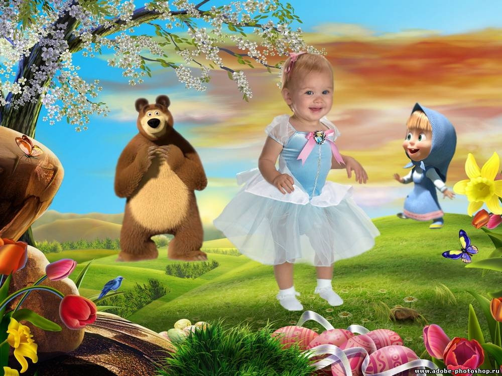 Маша и медведь. Маша и медведь фон. Фотомонтаж для детей. Дети для фотошопа. Masha child