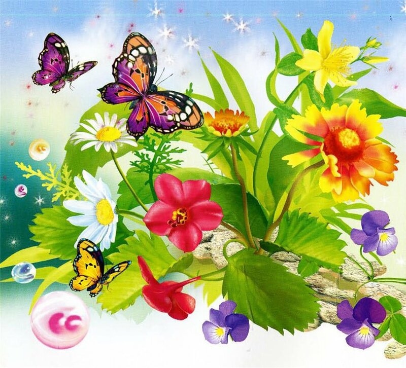 Розы и бабочки | Картины с изображением креста, Цветочные картины, Цветочная вышивка