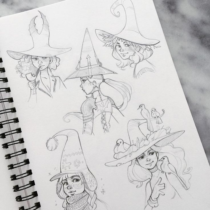 Как нарисовать шапку ведьмы