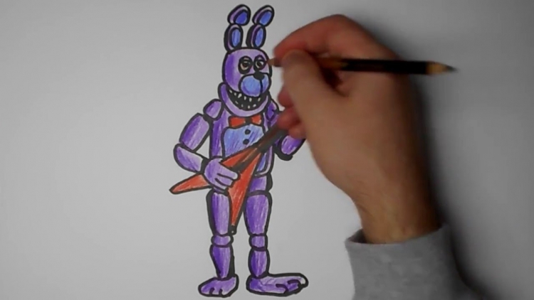 Рисунок Бонни из ФНАФ 9