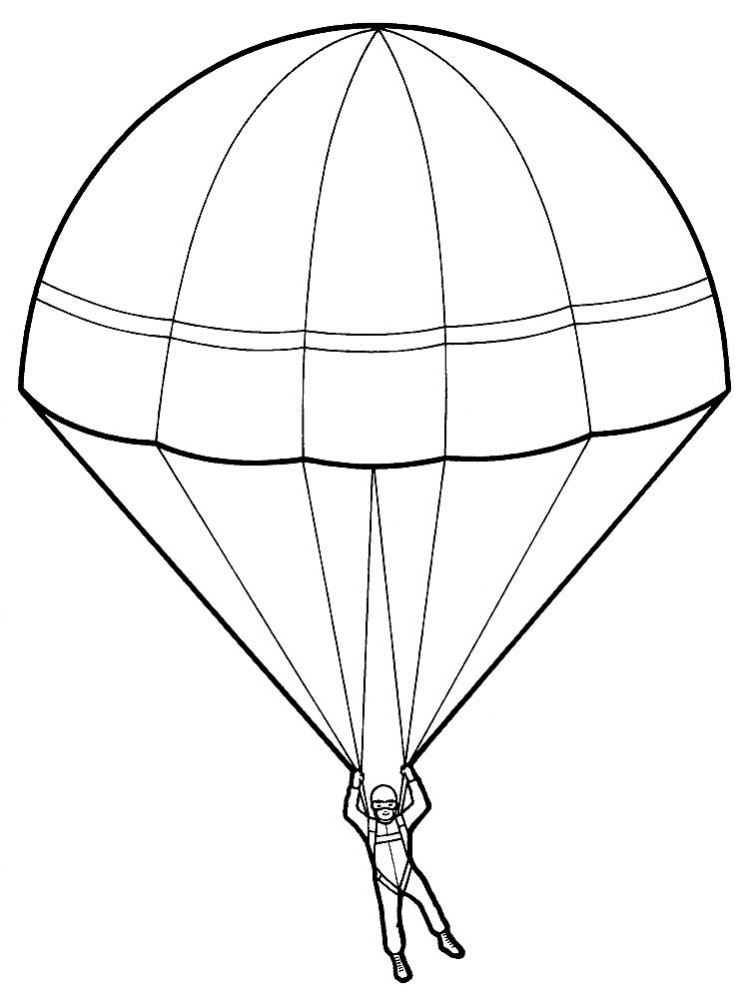 Как нарисовать парашют
